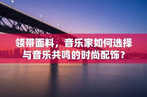 领带面料，音乐家如何选择与音乐共鸣的时尚配饰？