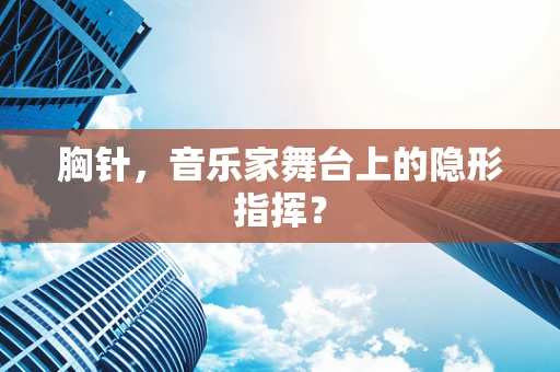 胸针，音乐家舞台上的隐形指挥？